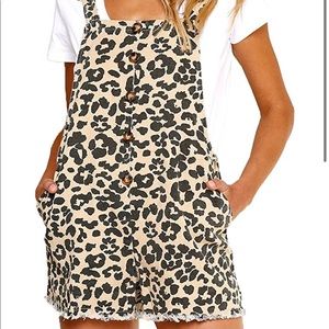 Cheetah overall romper